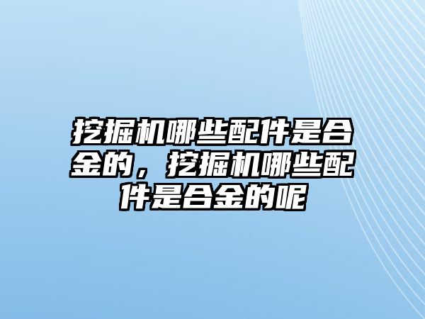 挖掘機(jī)哪些配件是合金的，挖掘機(jī)哪些配件是合金的呢