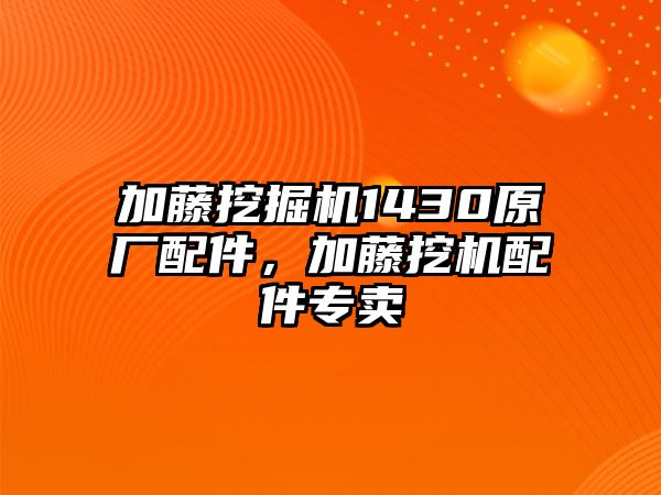 加藤挖掘機(jī)1430原廠配件，加藤挖機(jī)配件專賣