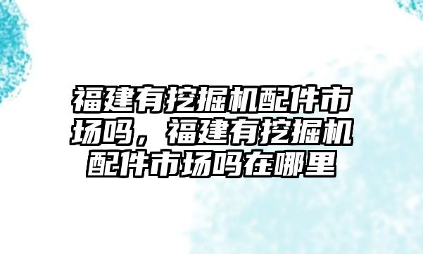 福建有挖掘機配件市場嗎，福建有挖掘機配件市場嗎在哪里