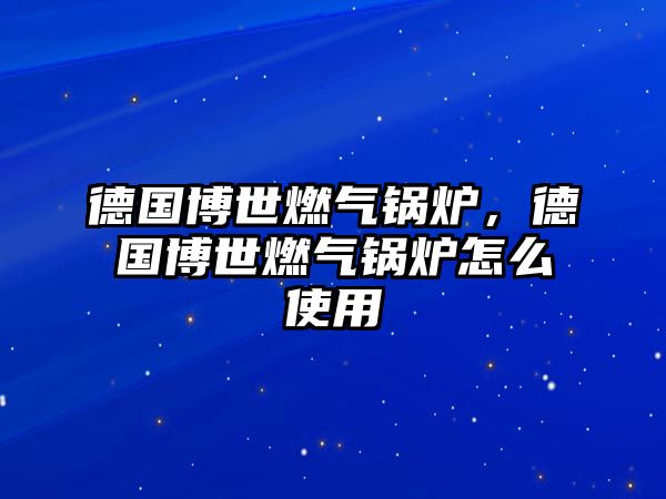 德國博世燃?xì)忮仩t，德國博世燃?xì)忮仩t怎么使用