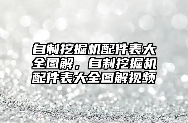 自制挖掘機配件表大全圖解，自制挖掘機配件表大全圖解視頻