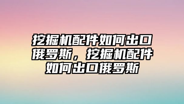 挖掘機(jī)配件如何出口俄羅斯，挖掘機(jī)配件如何出口俄羅斯