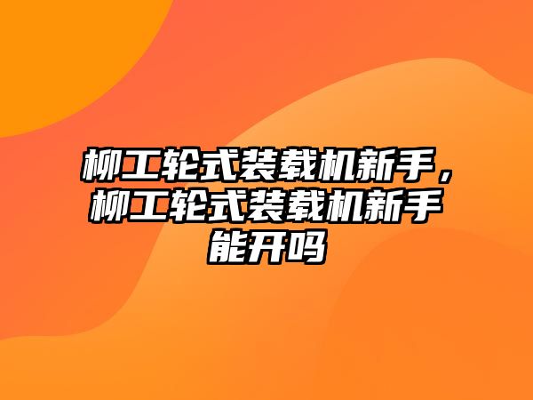 柳工輪式裝載機新手，柳工輪式裝載機新手能開嗎