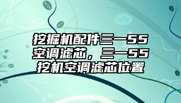 挖掘機(jī)配件三一55空調(diào)濾芯，三一55挖機(jī)空調(diào)濾芯位置