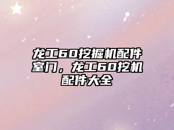 龍工60挖掘機(jī)配件室門，龍工60挖機(jī)配件大全