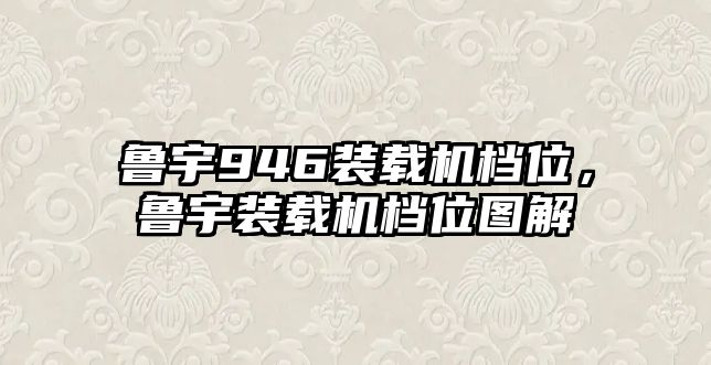 魯宇946裝載機(jī)檔位，魯宇裝載機(jī)檔位圖解