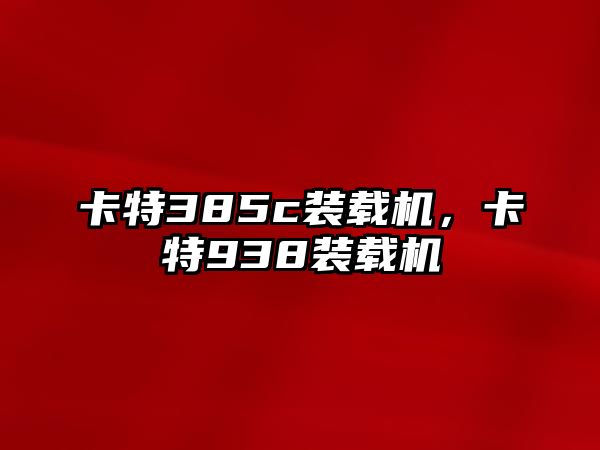 卡特385c裝載機(jī)，卡特938裝載機(jī)