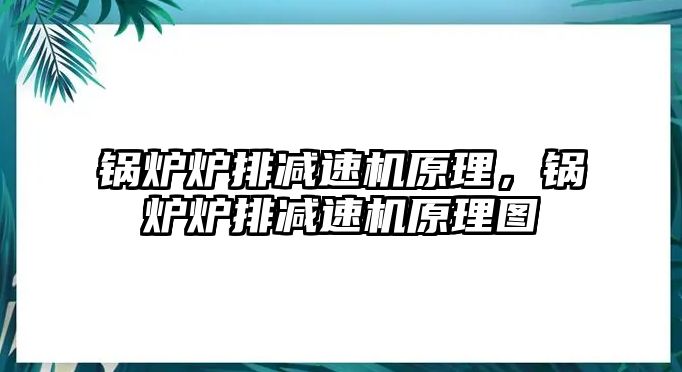 鍋爐爐排減速機原理，鍋爐爐排減速機原理圖