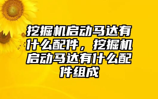 挖掘機啟動馬達有什么配件，挖掘機啟動馬達有什么配件組成