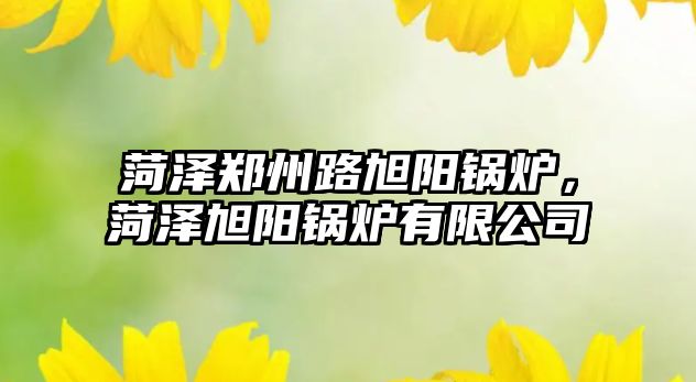 菏澤鄭州路旭陽鍋爐，菏澤旭陽鍋爐有限公司