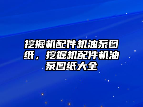 挖掘機(jī)配件機(jī)油泵圖紙，挖掘機(jī)配件機(jī)油泵圖紙大全