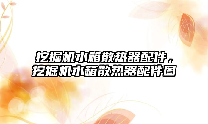 挖掘機水箱散熱器配件，挖掘機水箱散熱器配件圖