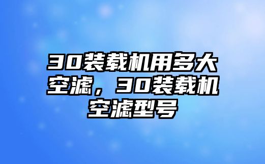 30裝載機(jī)用多大空濾，30裝載機(jī)空濾型號