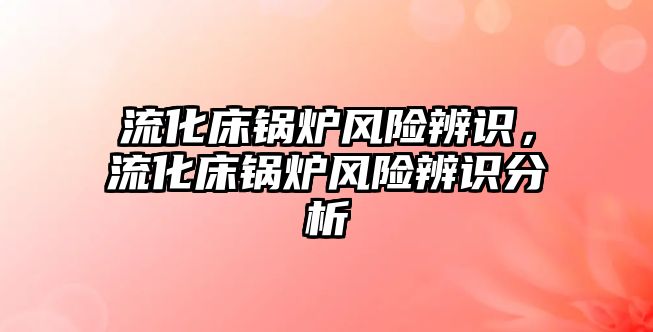 流化床鍋爐風險辨識，流化床鍋爐風險辨識分析