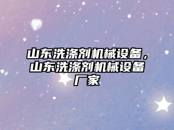 山東洗滌劑機械設(shè)備，山東洗滌劑機械設(shè)備廠家