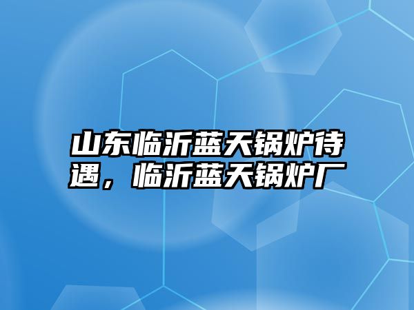 山東臨沂藍(lán)天鍋爐待遇，臨沂藍(lán)天鍋爐廠