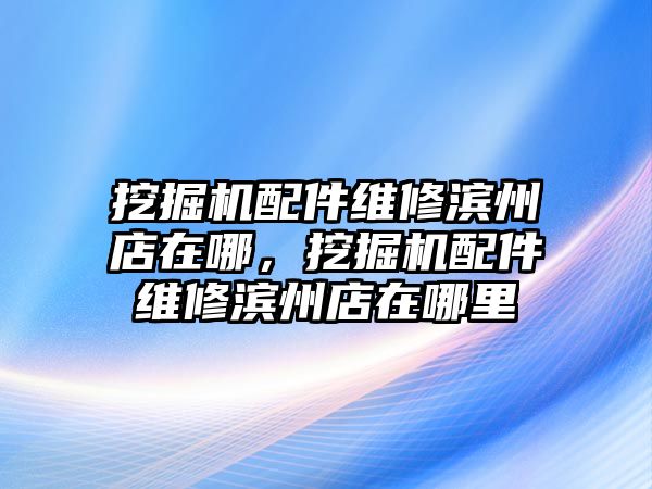 挖掘機(jī)配件維修濱州店在哪，挖掘機(jī)配件維修濱州店在哪里