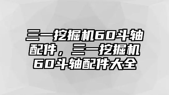 三一挖掘機60斗軸配件，三一挖掘機60斗軸配件大全