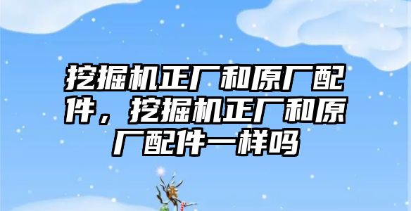 挖掘機正廠和原廠配件，挖掘機正廠和原廠配件一樣嗎