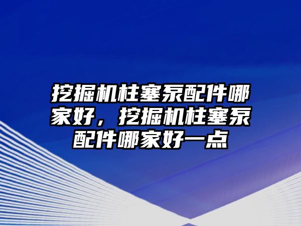 挖掘機(jī)柱塞泵配件哪家好，挖掘機(jī)柱塞泵配件哪家好一點(diǎn)