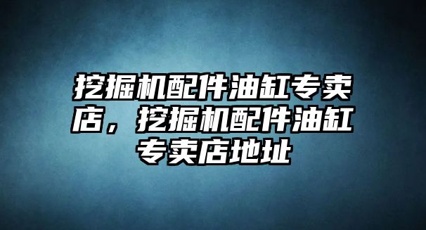 挖掘機配件油缸專賣店，挖掘機配件油缸專賣店地址