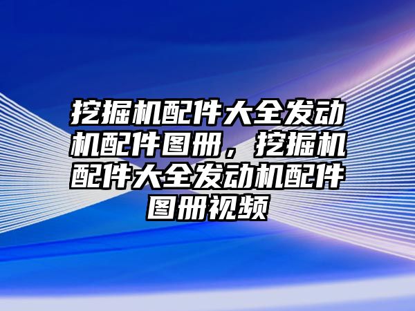 挖掘機(jī)配件大全發(fā)動機(jī)配件圖冊，挖掘機(jī)配件大全發(fā)動機(jī)配件圖冊視頻