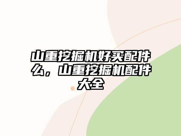 山重挖掘機好買配件么，山重挖掘機配件大全