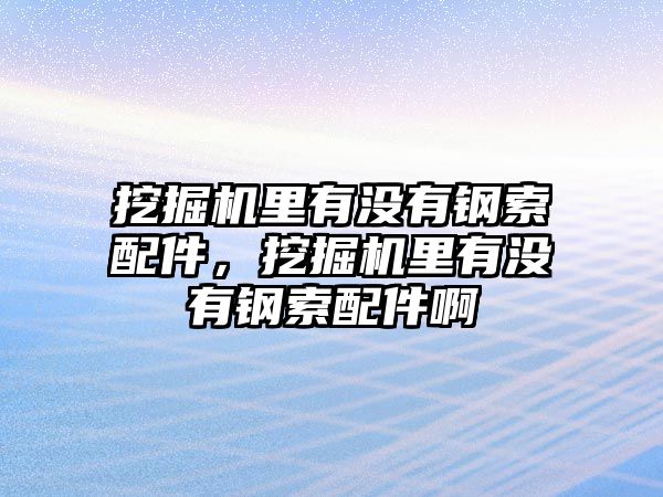 挖掘機里有沒有鋼索配件，挖掘機里有沒有鋼索配件啊