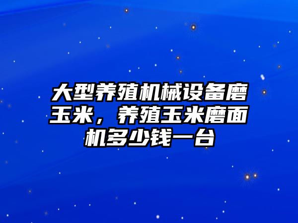 大型養(yǎng)殖機(jī)械設(shè)備磨玉米，養(yǎng)殖玉米磨面機(jī)多少錢一臺(tái)