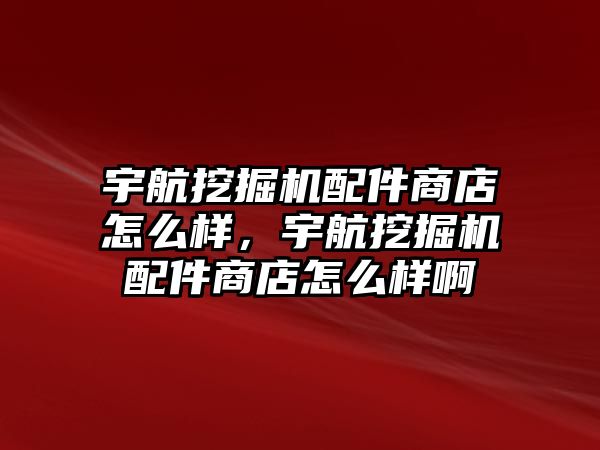 宇航挖掘機配件商店怎么樣，宇航挖掘機配件商店怎么樣啊