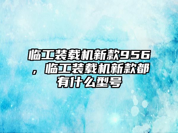 臨工裝載機(jī)新款956，臨工裝載機(jī)新款都有什么型號(hào)