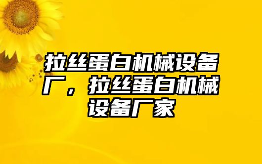 拉絲蛋白機械設備廠，拉絲蛋白機械設備廠家