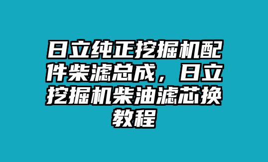 日立純正挖掘機配件柴濾總成，日立挖掘機柴油濾芯換教程