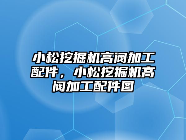 小松挖掘機(jī)高閥加工配件，小松挖掘機(jī)高閥加工配件圖