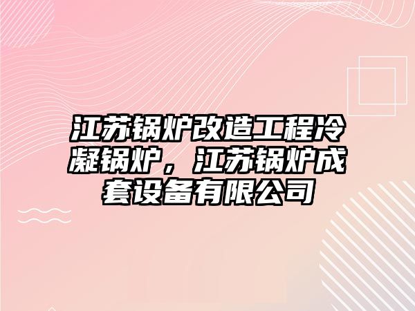 江蘇鍋爐改造工程冷凝鍋爐，江蘇鍋爐成套設(shè)備有限公司