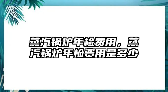 蒸汽鍋爐年檢費用，蒸汽鍋爐年檢費用是多少