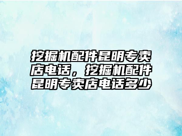 挖掘機(jī)配件昆明專賣(mài)店電話，挖掘機(jī)配件昆明專賣(mài)店電話多少