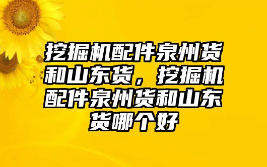 挖掘機配件泉州貨和山東貨，挖掘機配件泉州貨和山東貨哪個好