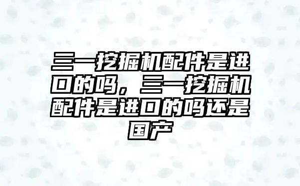 三一挖掘機配件是進口的嗎，三一挖掘機配件是進口的嗎還是國產(chǎn)