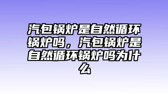 汽包鍋爐是自然循環(huán)鍋爐嗎，汽包鍋爐是自然循環(huán)鍋爐嗎為什么