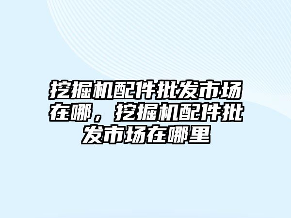 挖掘機(jī)配件批發(fā)市場在哪，挖掘機(jī)配件批發(fā)市場在哪里