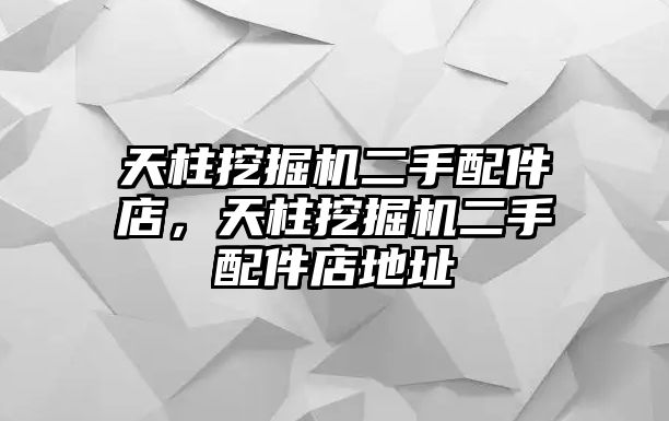 天柱挖掘機二手配件店，天柱挖掘機二手配件店地址