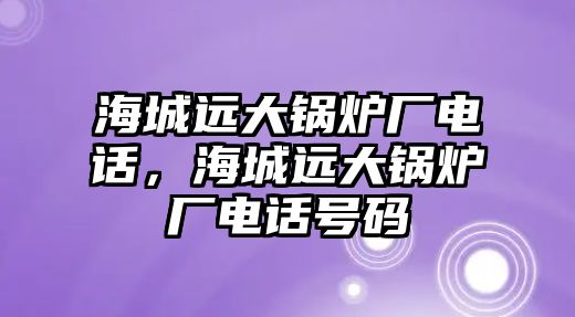 海城遠大鍋爐廠電話，海城遠大鍋爐廠電話號碼