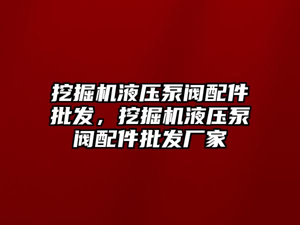 挖掘機液壓泵閥配件批發(fā)，挖掘機液壓泵閥配件批發(fā)廠家