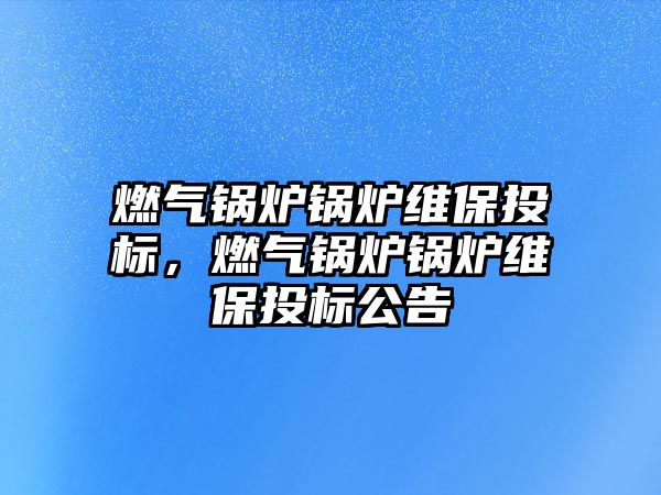 燃?xì)忮仩t鍋爐維保投標(biāo)，燃?xì)忮仩t鍋爐維保投標(biāo)公告