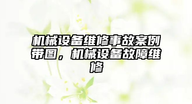 機械設(shè)備維修事故案例帶圖，機械設(shè)備故障維修