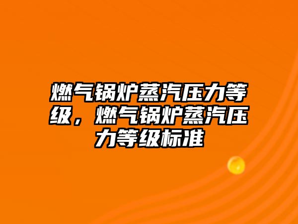 燃?xì)忮仩t蒸汽壓力等級(jí)，燃?xì)忮仩t蒸汽壓力等級(jí)標(biāo)準(zhǔn)