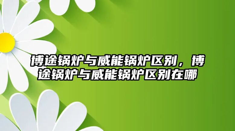 博途鍋爐與威能鍋爐區(qū)別，博途鍋爐與威能鍋爐區(qū)別在哪