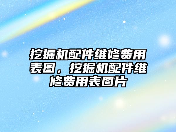 挖掘機(jī)配件維修費(fèi)用表圖，挖掘機(jī)配件維修費(fèi)用表圖片