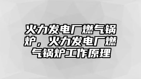 火力發(fā)電廠燃?xì)忮仩t，火力發(fā)電廠燃?xì)忮仩t工作原理